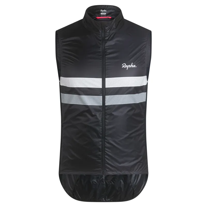 Rapha Brevet Gilet in Black Light Grey and White